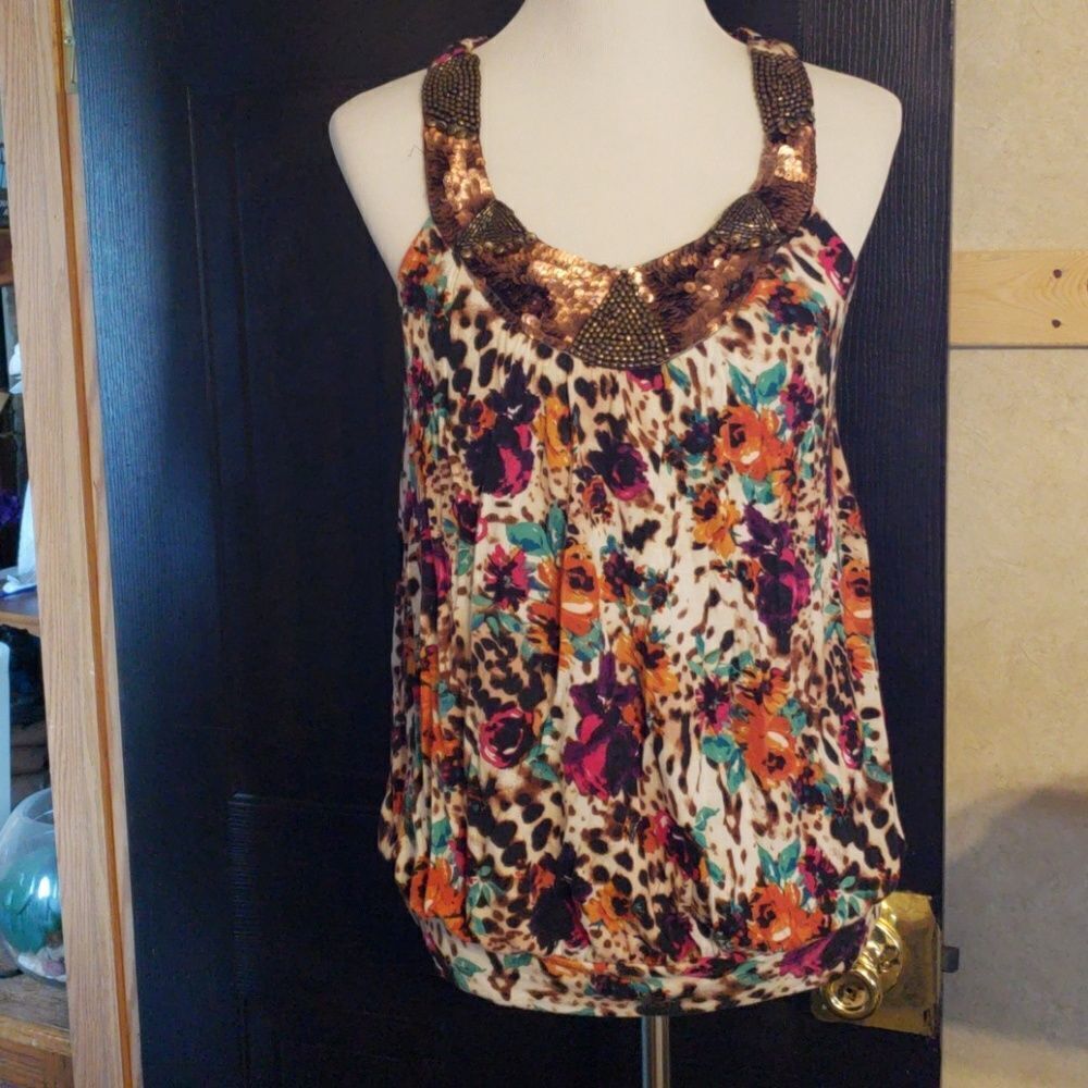 Lane Bryant abstract multi color tank